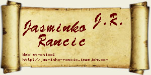 Jasminko Rančić vizit kartica